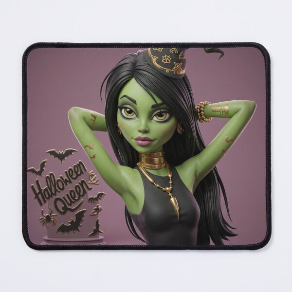 Item preview, Cute Green Halloween Witch design designed and sold by Vintage Designs +.