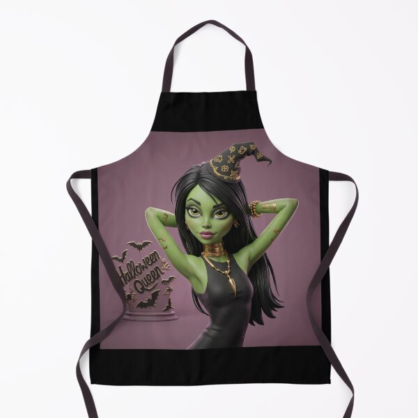 Item preview, Cute Green Halloween Witch design designed and sold by Vintage Designs +.