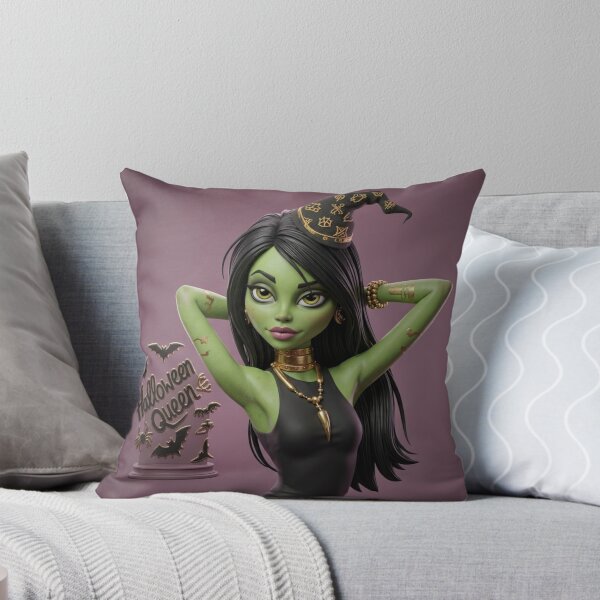 Item preview, Cute Green Halloween Witch design designed and sold by Vintage Designs +.