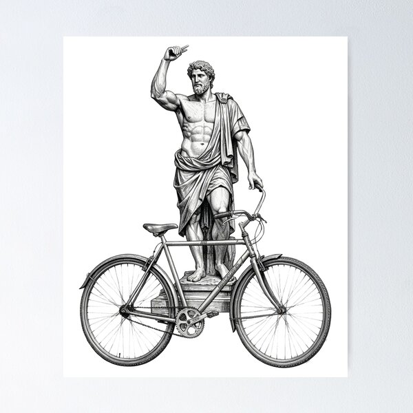 Item preview, God of Olympus. Zeus on a bicycle. designed and sold by MagelliShop.