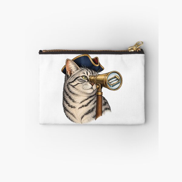 Item preview, Captain Cat Spyglass Sardines Nautical designed and sold by Old's Cool Cat Studio.