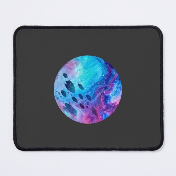 Item preview, Blue Purple Watercolor Planet with Cosmic Texture designed and sold by -KRAFTWERK.