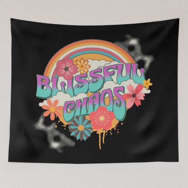 Item preview, Blissful Chaos Groovy Rainbow Hippie Flower Design designed and sold by FaeryNuff.