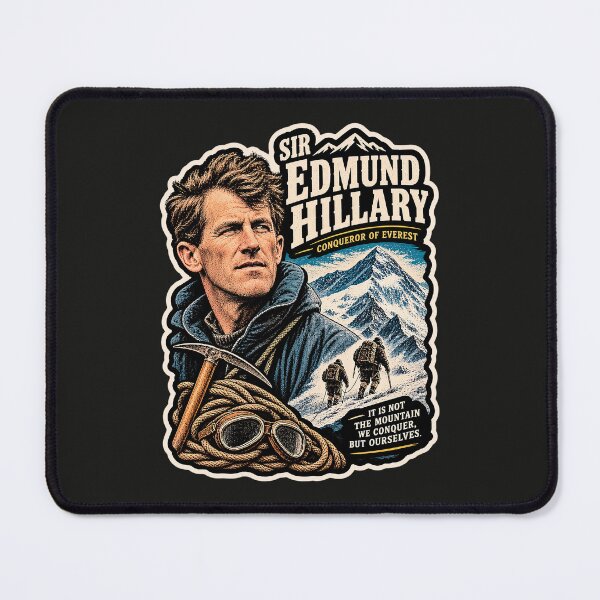 Item preview, Póster de alpinismo vintage de Sir Edmund Hillary: Expedición al Everest y arte de escalada. designed and sold by Marginalia Workshop.