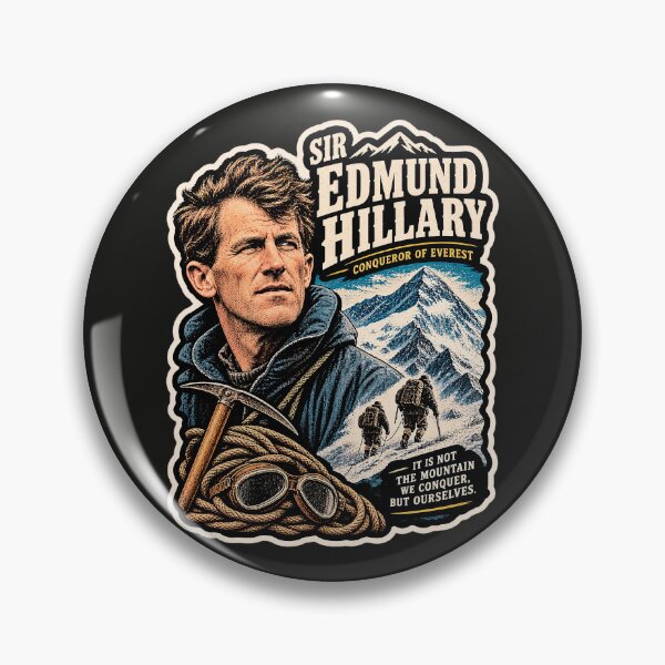Item preview, Sir Edmund Hillary Vintage Mountaineering Poster – Everest Expedition & Climbing Art designed and sold by Marginalia Workshop.