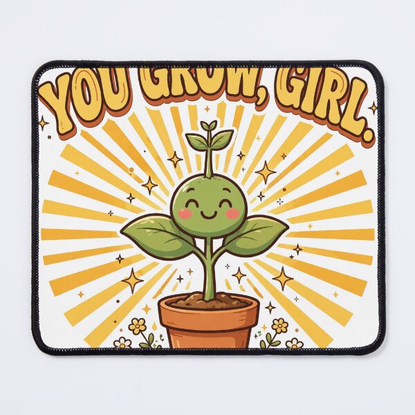 Item preview, You Grow Girl Cute Sprout Motivational Plant Lover T-Shirt designed and sold by ApparelOutpost.