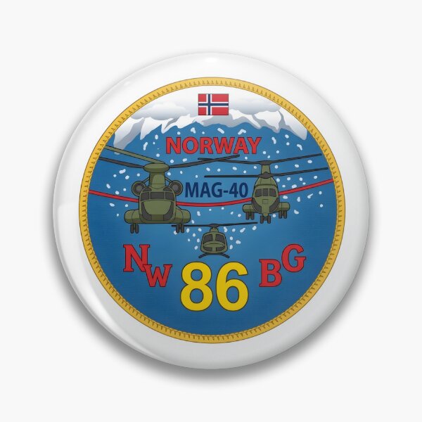 Item preview, Official Insignia of USMC MAG-40 Norway Exercise "NW BG 86" Deployment    designed and sold by CharlieDesings.