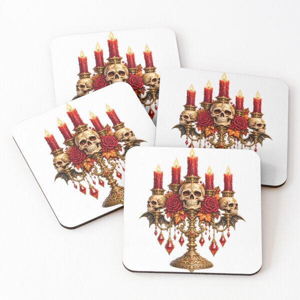Item preview, Baroque Three-Skull Candelabra – Victorian Gothic Halloween designed and sold by Clothes With Smiling Animals Walt Gral.