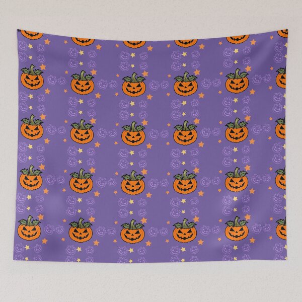 Item preview, Spooky Jack-o'-Lantern Seamless Pattern – Halloween Pumpkin Repeat Design designed and sold by AtonuHaque.