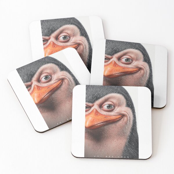 Item preview, Funny Penguin Portrait – Cute Crazy Eyes Animal Art Sticker designed and sold by Sukuun.