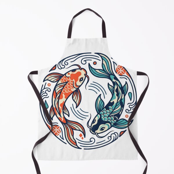 Item preview, Koi Circle Ornamental Fish and Water Pattern Art designed and sold by Zenith-Co.