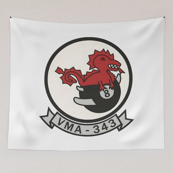Item preview, Official Insignia of USMC Marine Attack Squadron 343 (VMA-343) designed and sold by CharlieDesings.