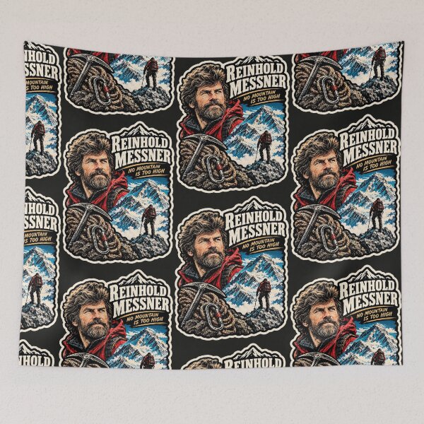 Item preview, Reinhold Messner Vintage Mountaineering Poster – Everest Climbing & Alpine Adventure Art designed and sold by Marginalia Workshop.