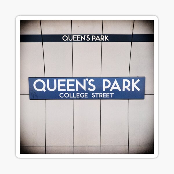 Queen's Park Toronto Subway Sign Sticker