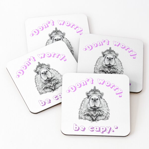 Item preview, Don't Worry Be Capybara designed and sold by ZeroContextArt.
