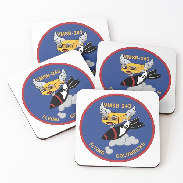 Item preview, Official Insignia of USMC Marine Scout Bombing Squadron 243 (VMSB-243) "Flying Goldbricks" designed and sold by CharlieDesings.