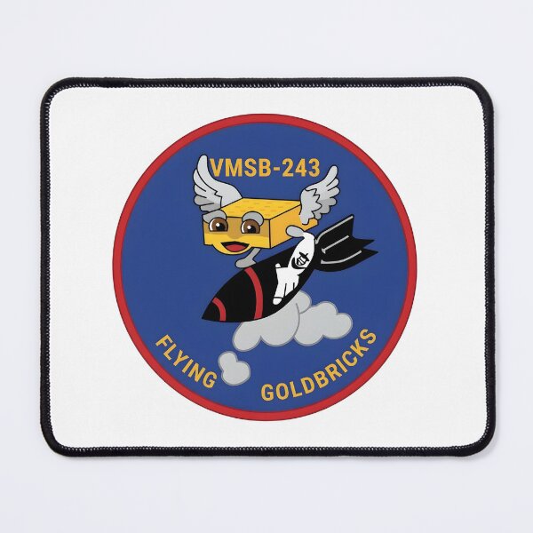 Item preview, Official Insignia of USMC Marine Scout Bombing Squadron 243 (VMSB-243) "Flying Goldbricks" designed and sold by CharlieDesings.