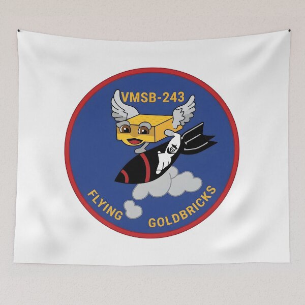 Item preview, Official Insignia of USMC Marine Scout Bombing Squadron 243 (VMSB-243) "Flying Goldbricks"    designed and sold by CharlieDesings.