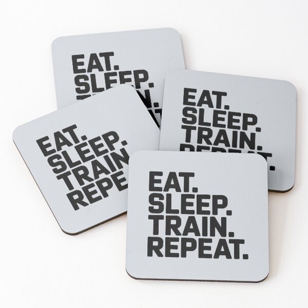Item preview, Eat. Sleep. Train. Repeat. – Minimalist Fitness Quote designed and sold by Jollys-ArtShop.