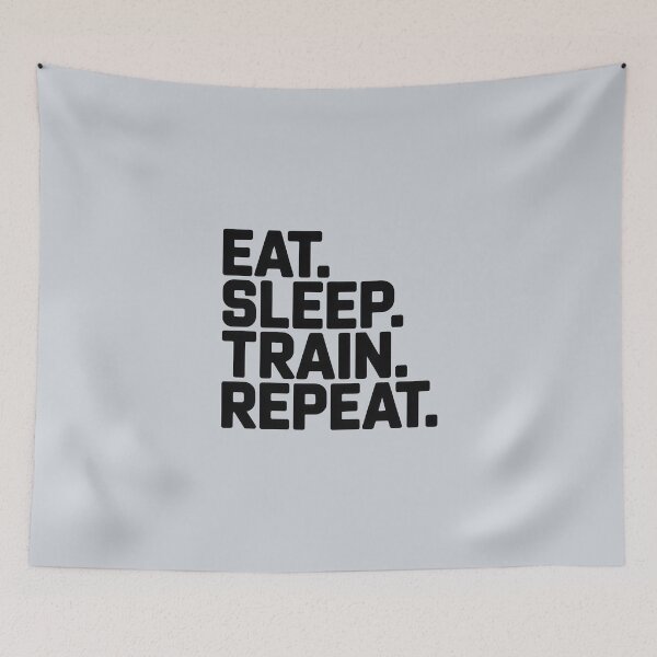 Item preview, Eat. Sleep. Train. Repeat. – Minimalist Fitness Quote designed and sold by Jollys-ArtShop.