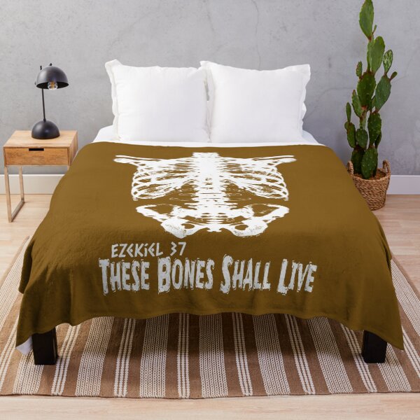 Item preview, Christian Halloween Art | These Bones Shall Live – Ezekiel 37 | Biblical Skeleton Art | White designed and sold by ZechJohnRB.