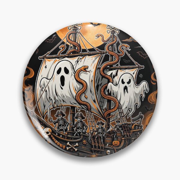 Item preview, The Ghost Ship of Halloween — Cursed Seas - Halloween  designed and sold by DibujandoPorfa.