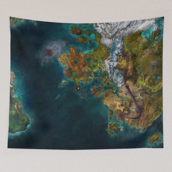 Item preview, Tyria Map designed and sold by DeviantMerch.