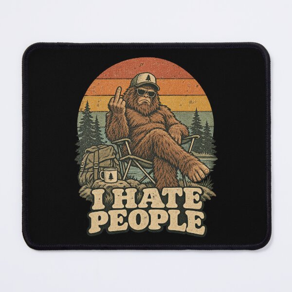 Item preview, I Hate People Bigfoot Sasquatch Camping Chair Sunset Pin designed and sold by adiencarteras.