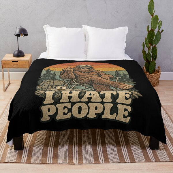 Item preview, I Hate People Bigfoot Sasquatch Camping Chair Sunset Pin designed and sold by adiencarteras.