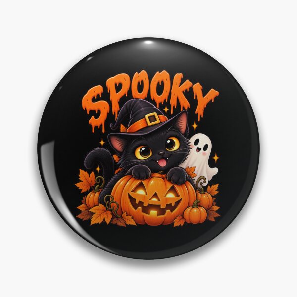 Artikelvorschau, Spooky Black Cat Halloween Pumpkin Witch entworfen und verkauft von DIB Designs – Express Your Style.