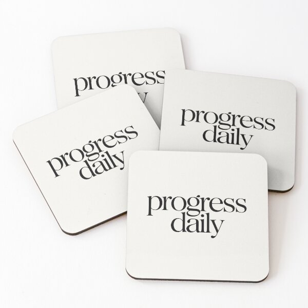 Item preview, Progress Daily – Minimalist Fitness Motivation Quote designed and sold by Jollys-ArtShop.