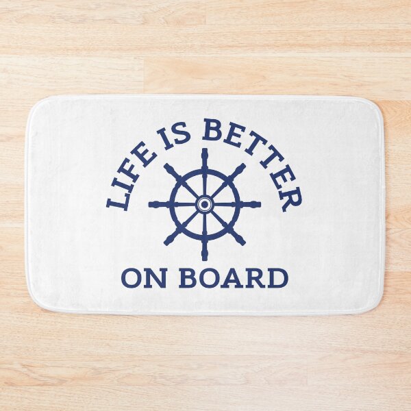 Item preview, Life Is Better On Board Nautical Ship Wheel Sailing Quote Design designed and sold by HYPNK.