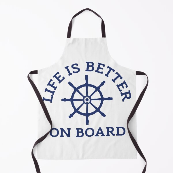 Item preview, Life Is Better On Board Nautical Ship Wheel Sailing Quote Design designed and sold by HYPNK.