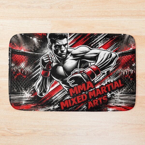 Item preview, MMA Mixed Martial Arts Fighter Combat Sports Black and Red designed and sold by Fei Long Design Hub.