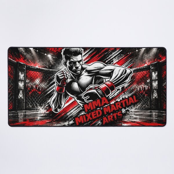 Item preview, MMA Mixed Martial Arts Fighter Combat Sports Black and Red designed and sold by Fei Long Design Hub.