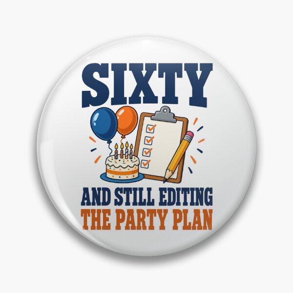 Item preview, Sixty Birthday Party Planner Humor designed and sold by Katalice Design.