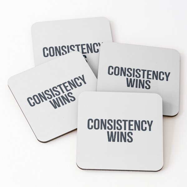 Item preview, Consistency Wins – Minimalist Fitness Motivation Quote designed and sold by Jollys-ArtShop.