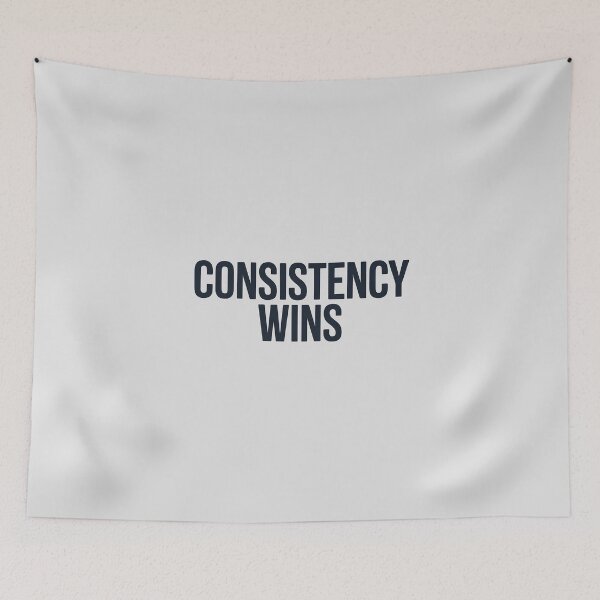 Item preview, Consistency Wins – Minimalist Fitness Motivation Quote designed and sold by Jollys-ArtShop.