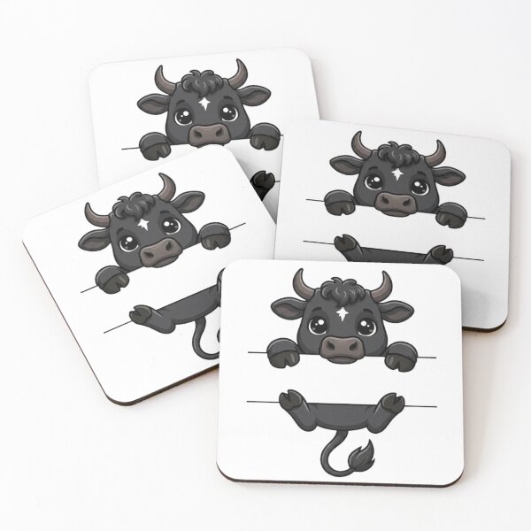 Item preview, Cute Black Bull Blank Name Frame Split Monogram designed and sold by PetalsPaws.