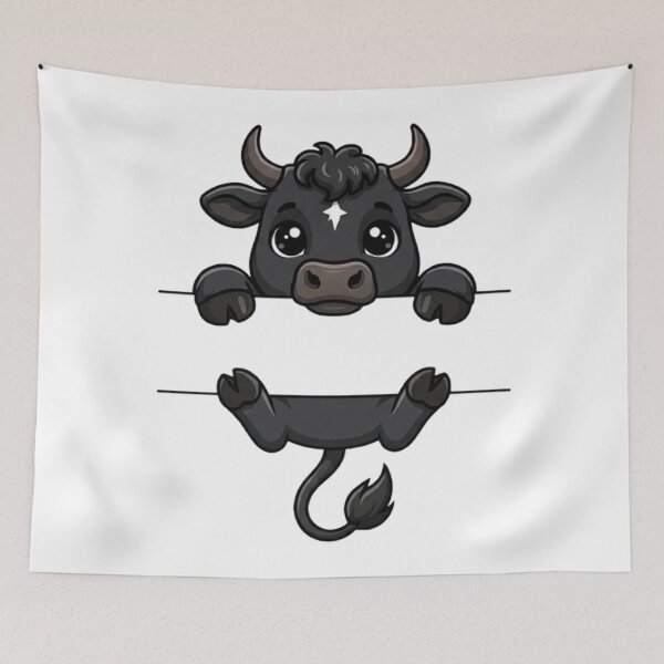 Item preview, Cute Black Bull Blank Name Frame Split Monogram designed and sold by PetalsPaws.