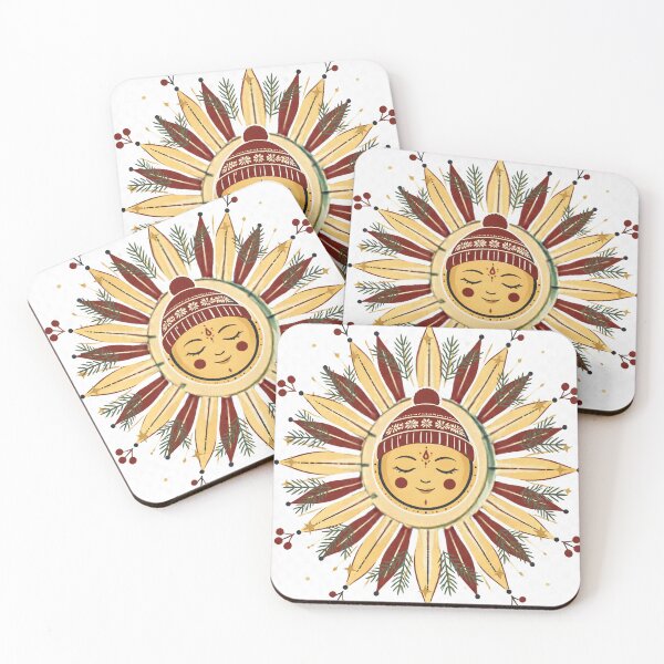 Item preview, Earthy Christmas Sun Sticker designed and sold by unadeara.