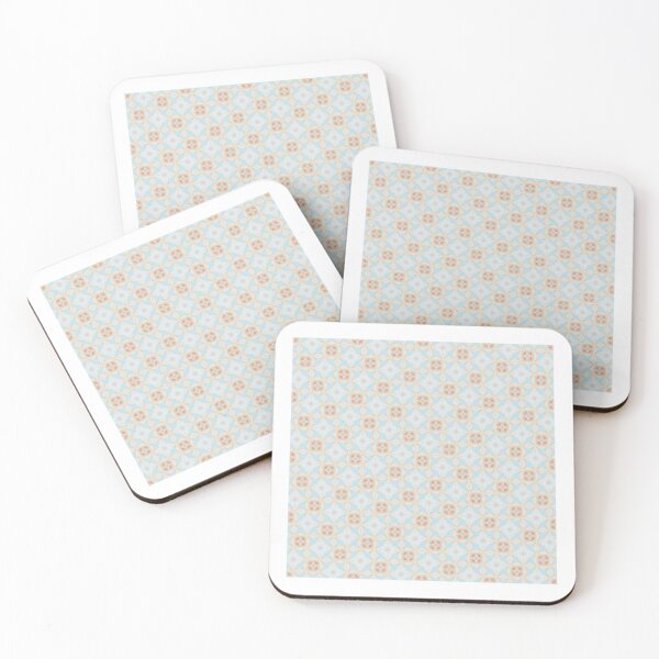 Item preview, Sky Blue Warm Sand Micro Pythagorean Tile Pattern Mandala - Duvet Cover designed and sold by ArithraStudio.