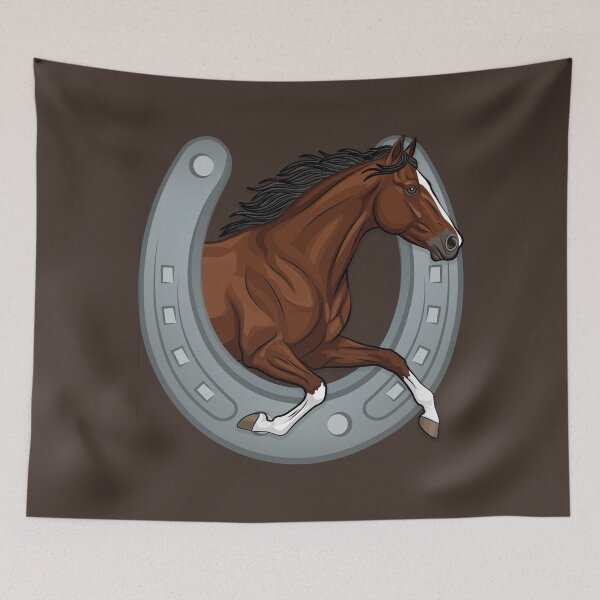 Item preview, The Afghan galloping through a horseshoe designed and sold by Cheval-de-coeur.