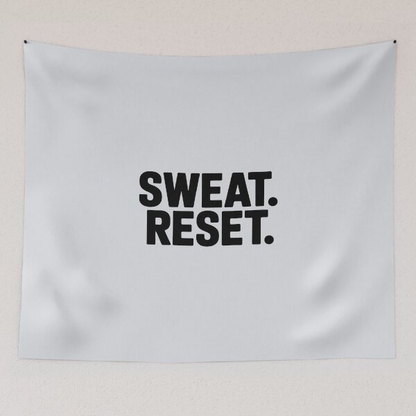Item preview, SWEAT. RESET. – Minimalist Fitness Motivation Quote designed and sold by Jollys-ArtShop.
