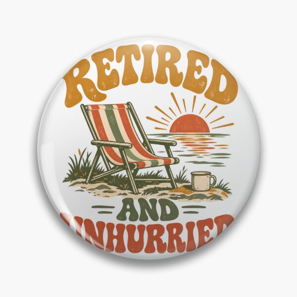 Item preview, Retired And Unhurried Retro Beach Sunset designed and sold by Trailember.
