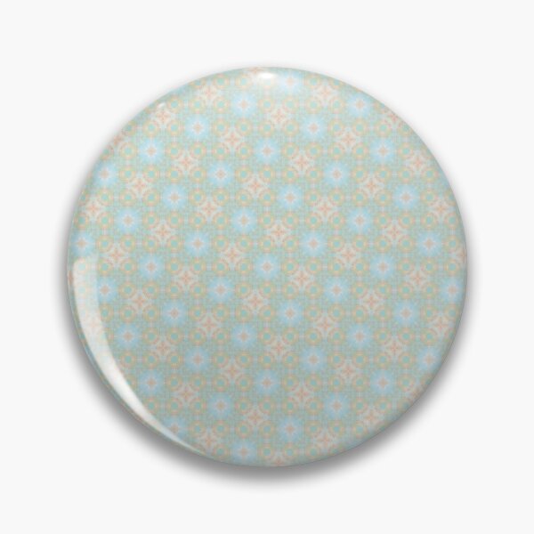 Item preview, Seafoam Green Peach Sand Micro Pythagorean Tile Pattern Mandala - Duvet Cover designed and sold by ArithraStudio.