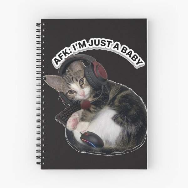 Item preview, AFK I`m Just A Baby Gamer Cat Cute Funny Gaming Kitten Meme designed and sold by MeliMedO Art.