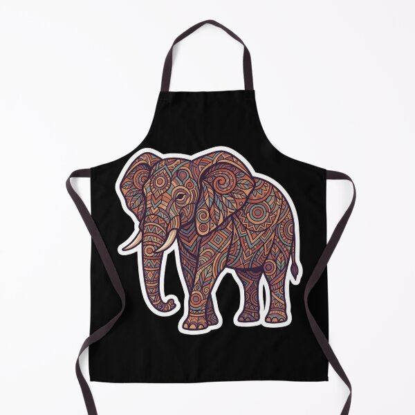 Item preview, Boho Mandala Elephant Tribal Intricate Zentangle Pattern Earth Tone Wildlife Graphic Design designed and sold by Bhaskar Digital Art.