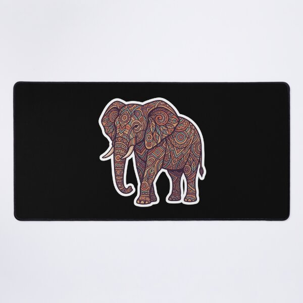 Item preview, Boho Mandala Elephant Tribal Intricate Zentangle Pattern Earth Tone Wildlife Graphic Design designed and sold by Bhaskar Digital Art.