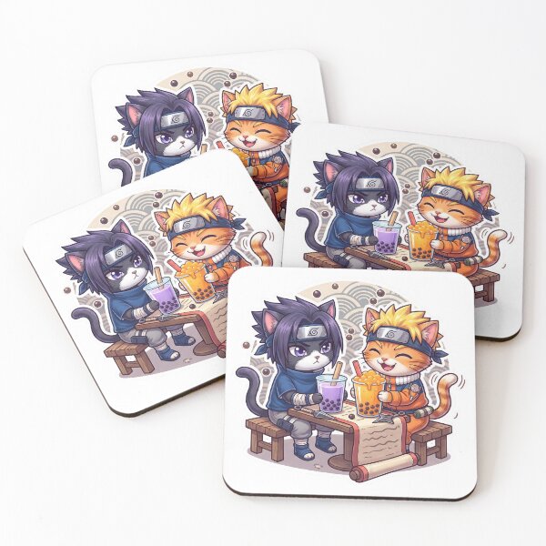 Item preview, Boba Tea Ninja Cats Anime Rivals Cute Graphic Art designed and sold by CuteKats.